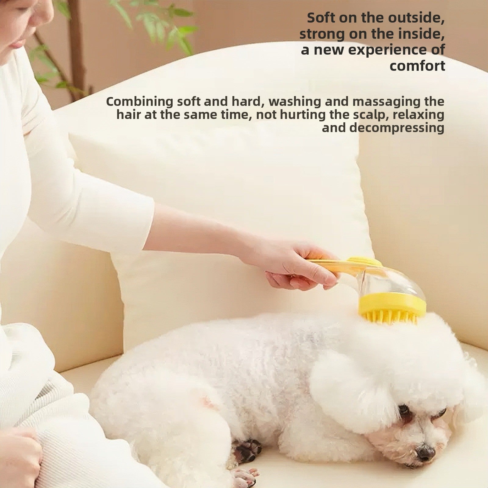 Pet Shampoo Bath Brush with Massage Function