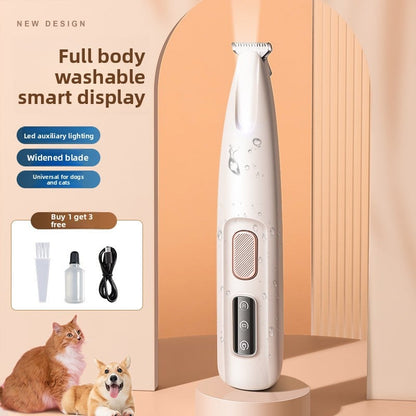 pet shaving feet hair