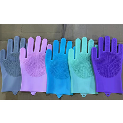 Pet Silicone Bath and Grooming Gloves