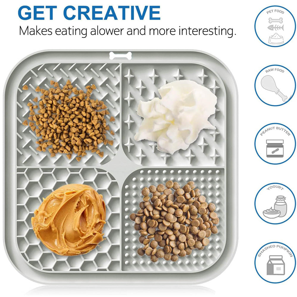 Pet silicone lickable dish