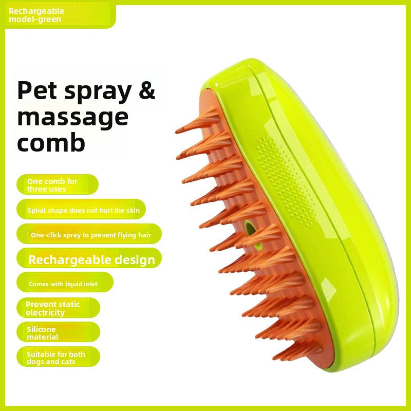 Pet Spray Grooming Comb with Steam Function