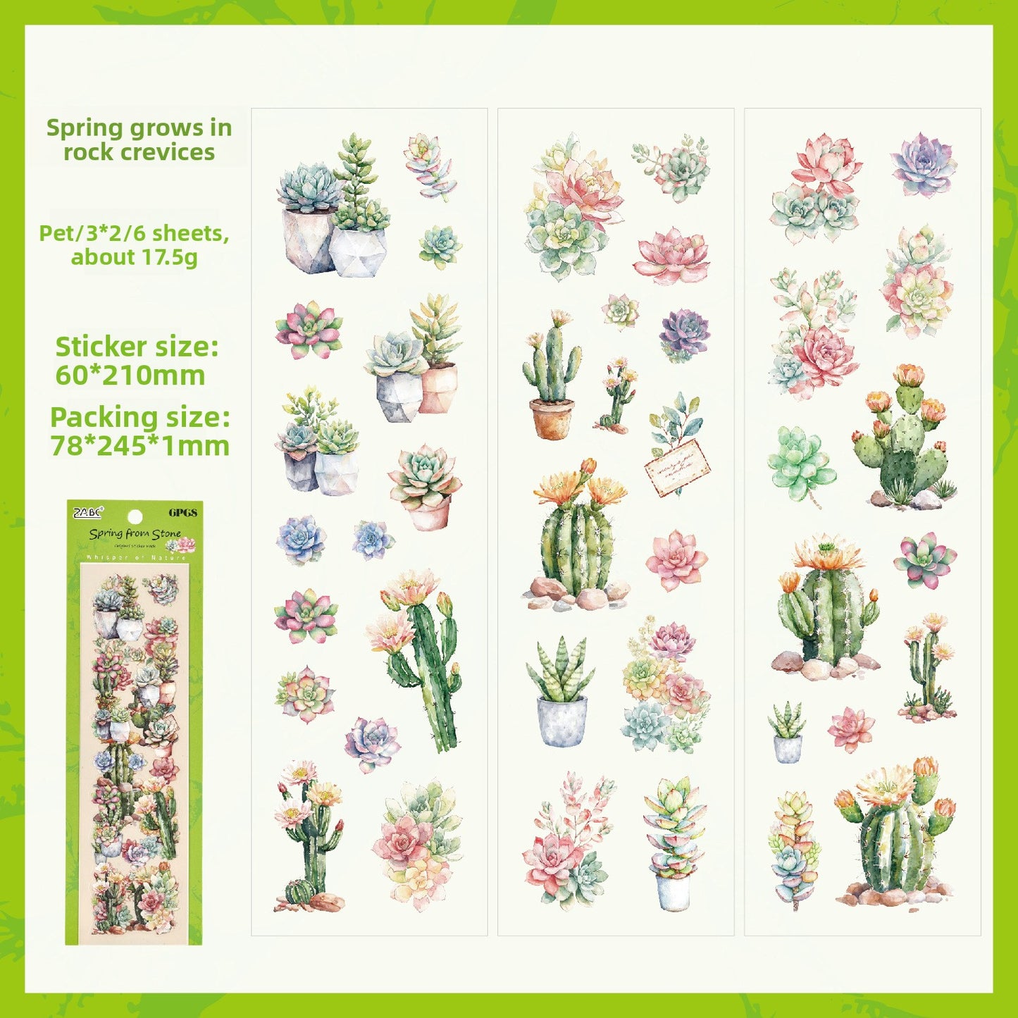 PET Sticker Set for Handbooks