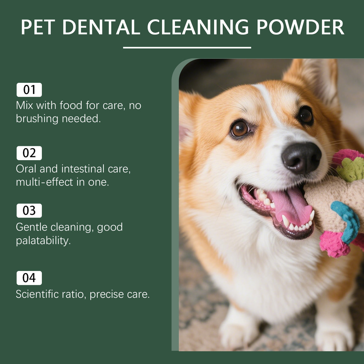 Pet Teeth Cleaning Powder for Cats and Dogs