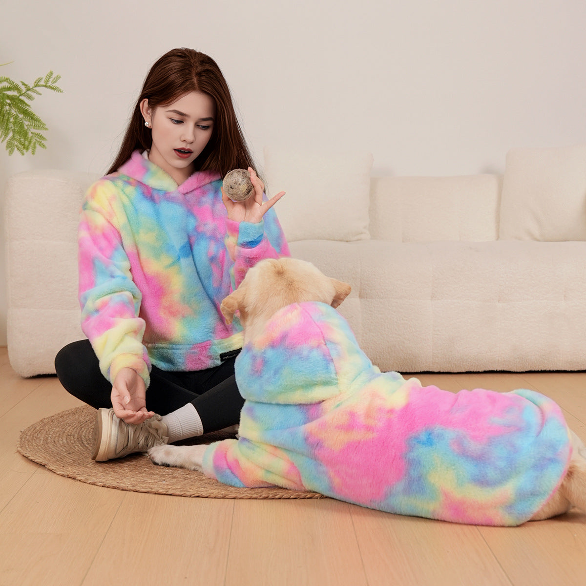 Pet-themed hoodies for parents and children
