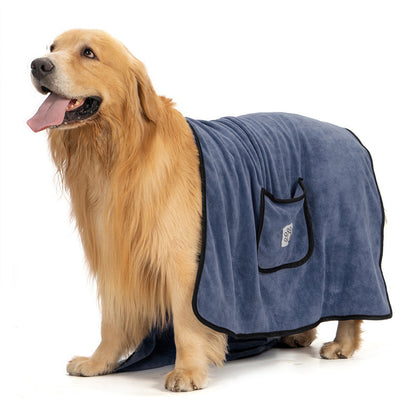 Pet towel dog bath towel super absorbent quick-drying pocket glove cleaning products