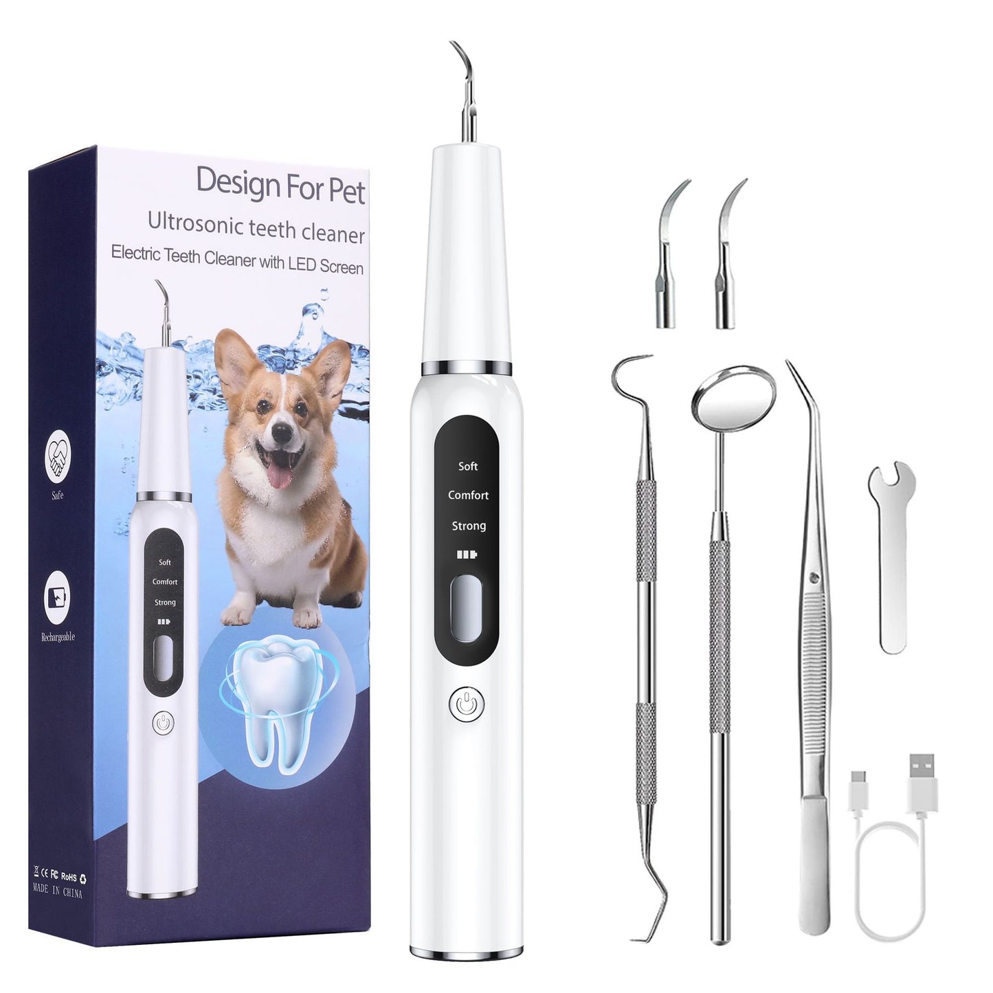 Pet ultrasonic toothbrush