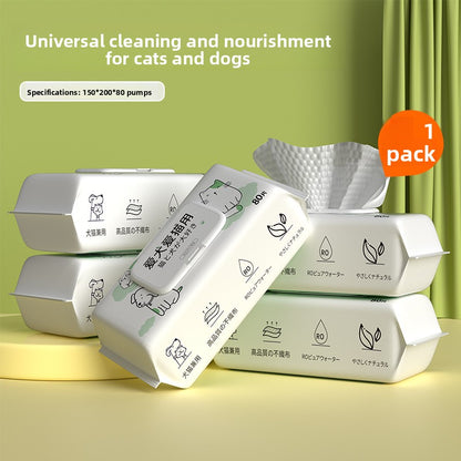 Pet Wet Wipes for Cats and Dogs with Hyaluronic Acid