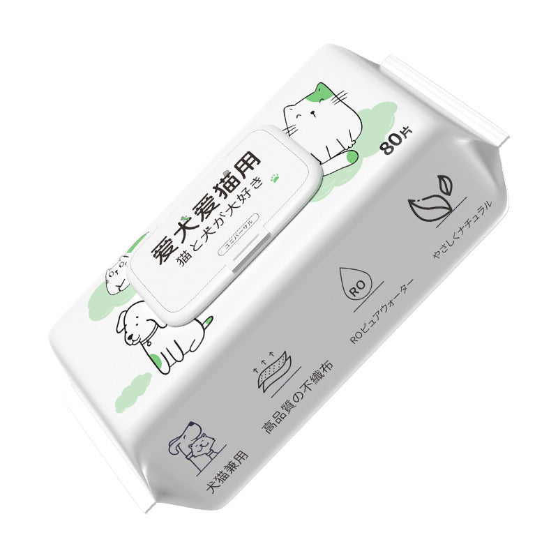 Pet Wet Wipes for Cats and Dogs with Hyaluronic Acid
