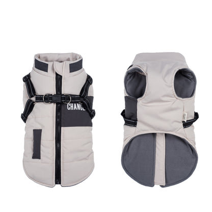 Pet windproof collar cotton coat