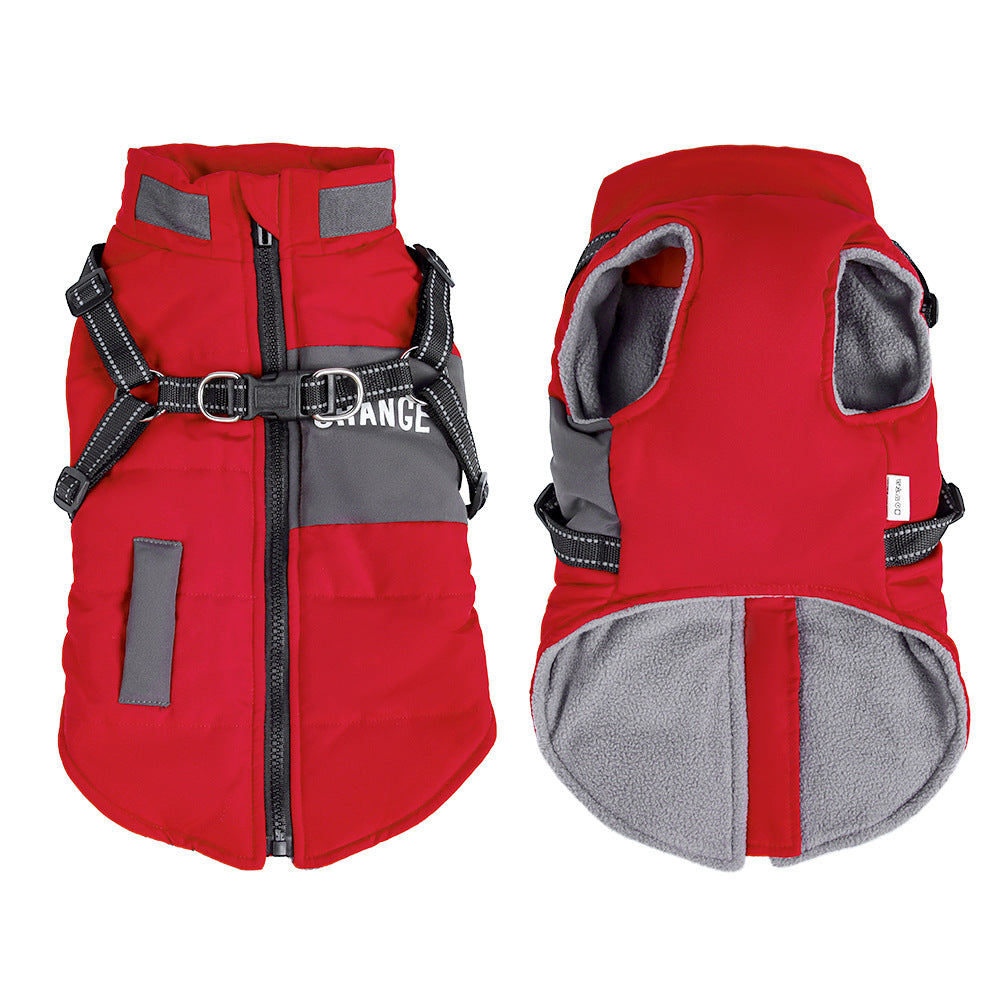 Pet windproof collar cotton coat