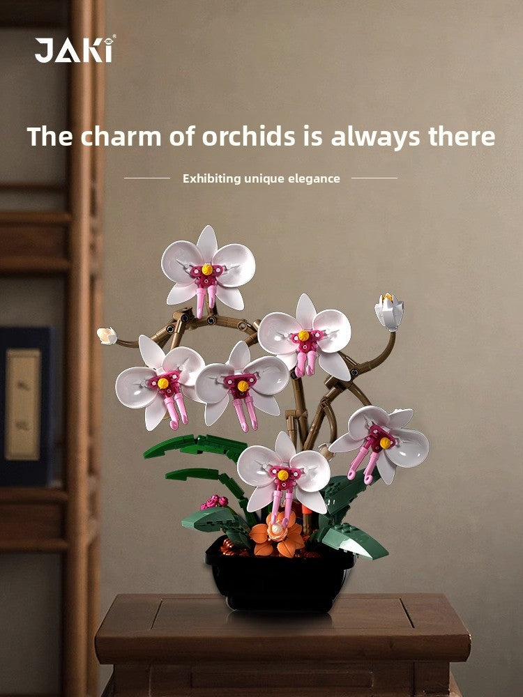 Phalaenopsis Orchid Building Block Bouquet Assembly Toy