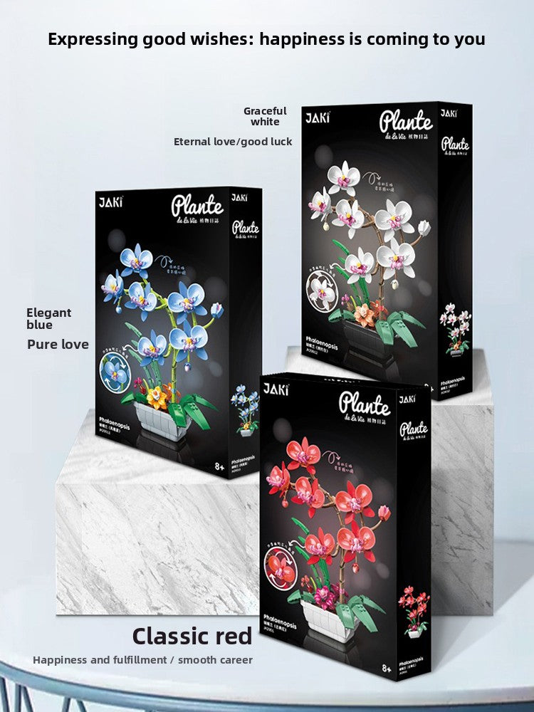 Phalaenopsis Orchid Building Block Bouquet Assembly Toy