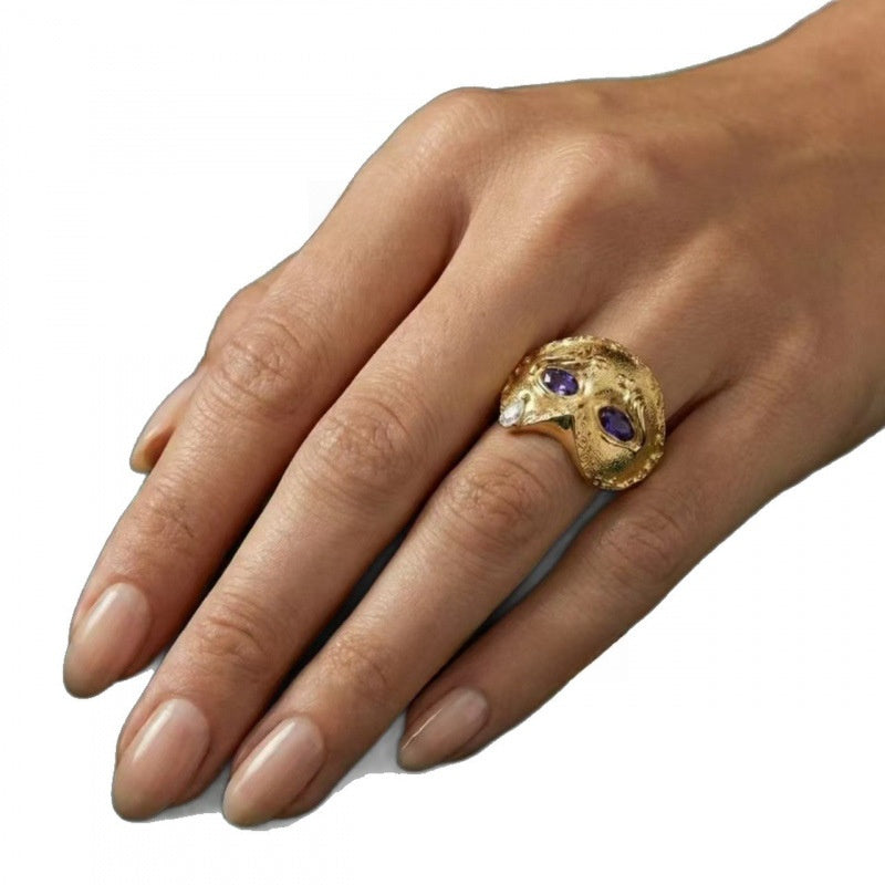Phantom Tear Kinetic Ring Alloy Art Minimalist Style