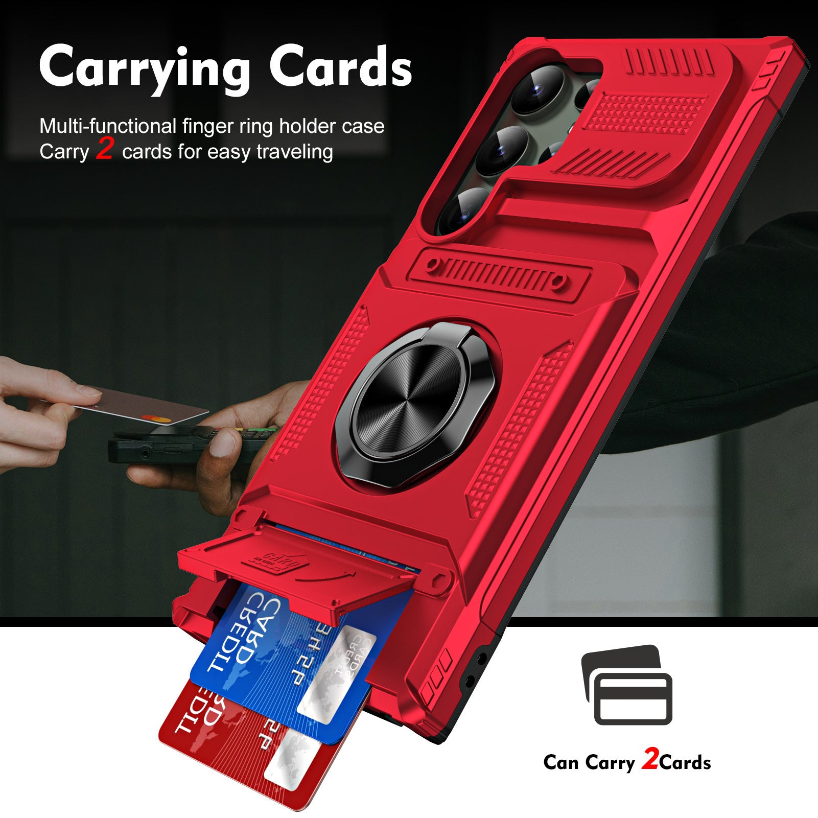 phone case with hidden card slot