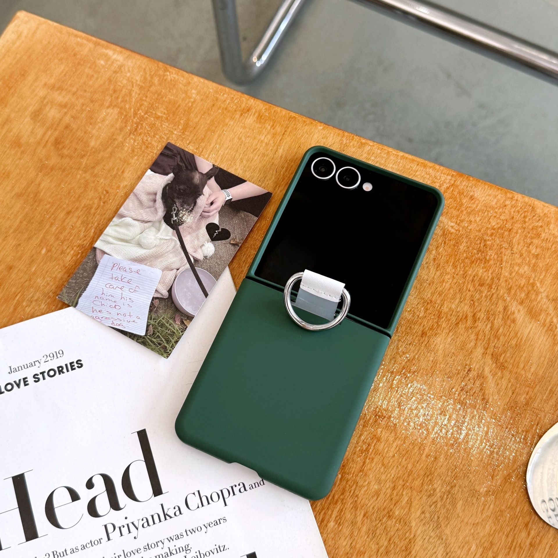Phone Case with Metal Buckle