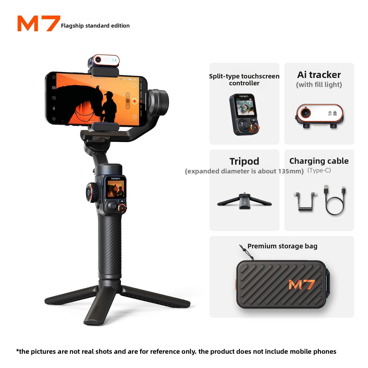 Phone Gimbal Stabilizer with AI Tracking