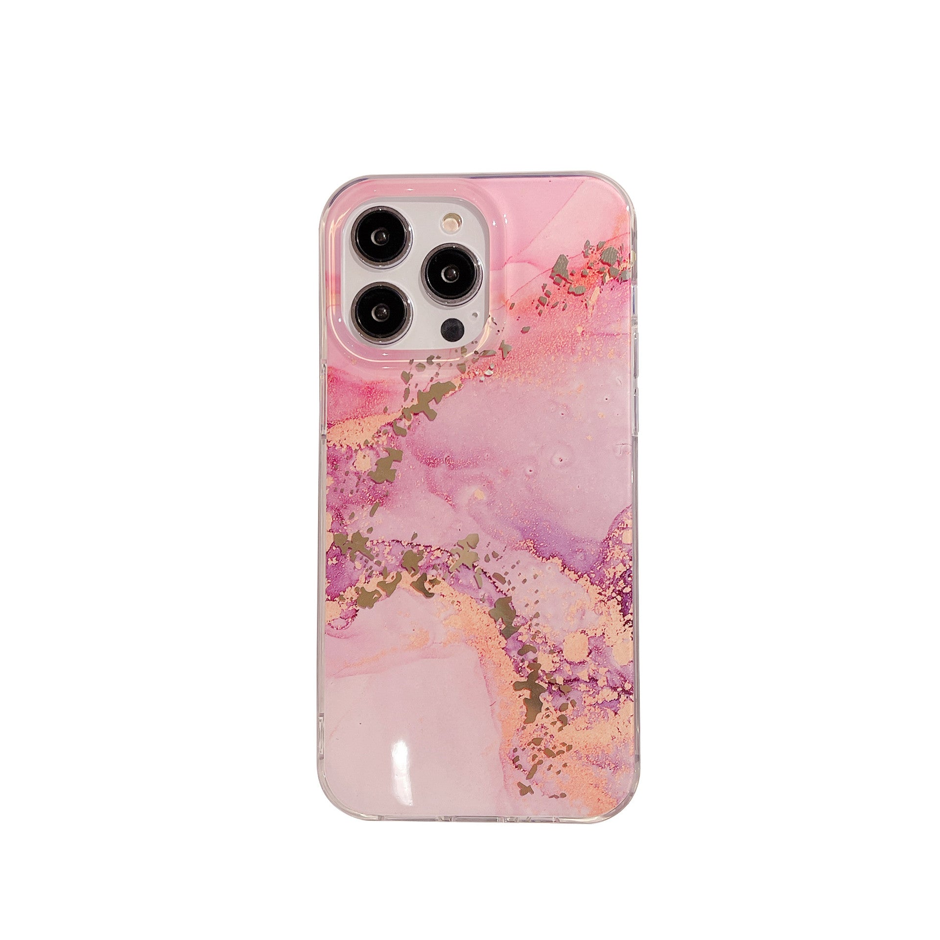 Phone with lustrous marble shell