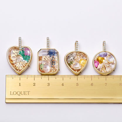 Photo Locket Pendant Transparent Case