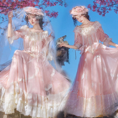 Photo Studio Spring Theme Long Dress