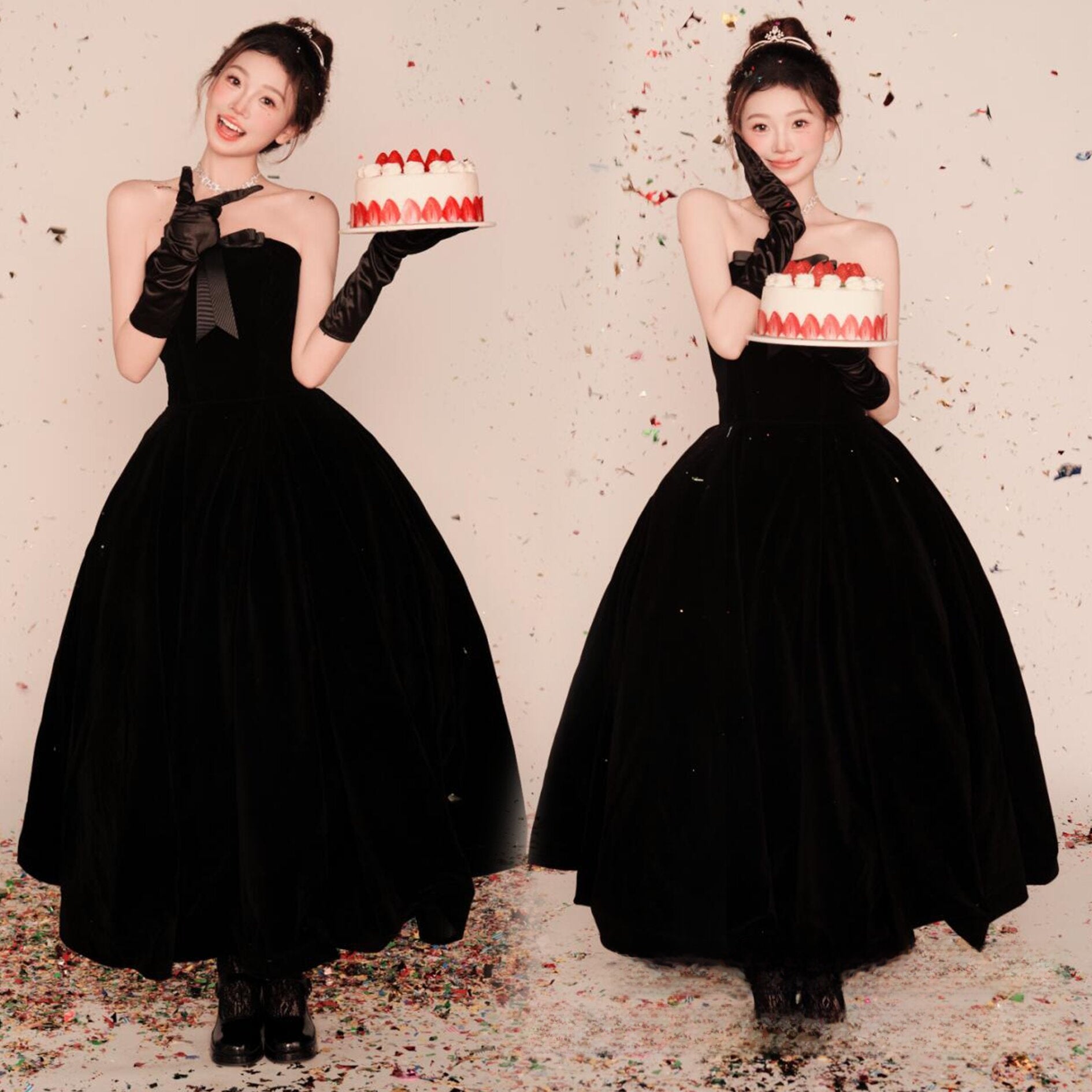 Photo Studio Spring Theme Long Dress