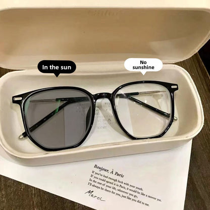 Photochromic Blue Light Protection Glasses Square Frame