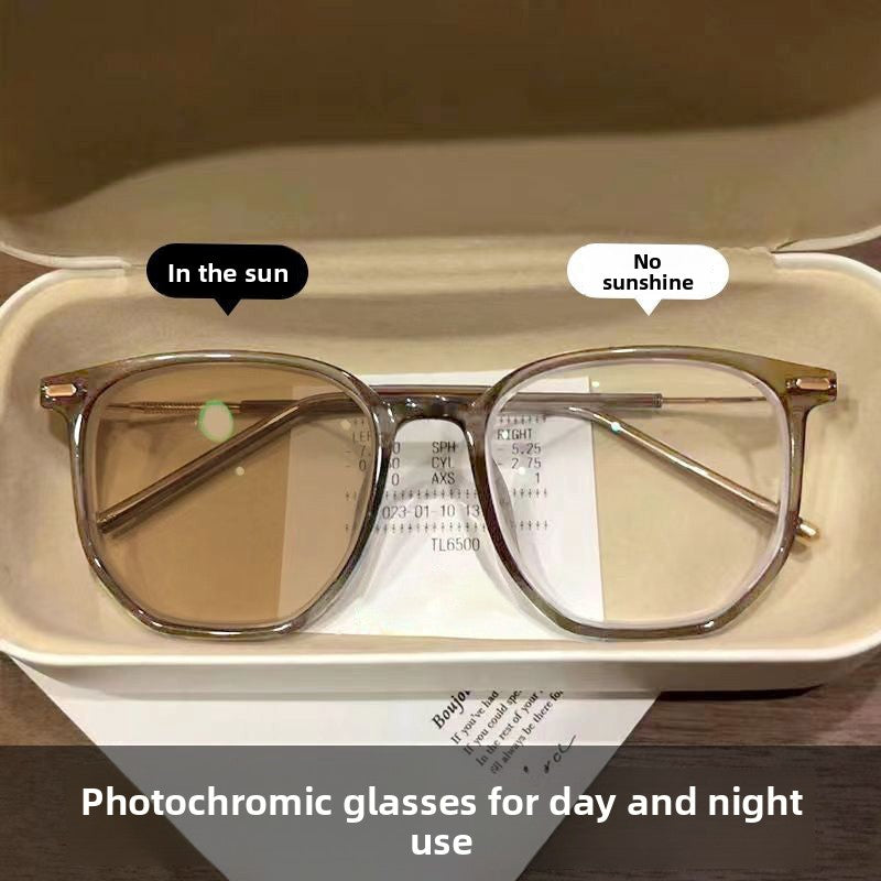 Photochromic Blue Light Protection Glasses Square Frame