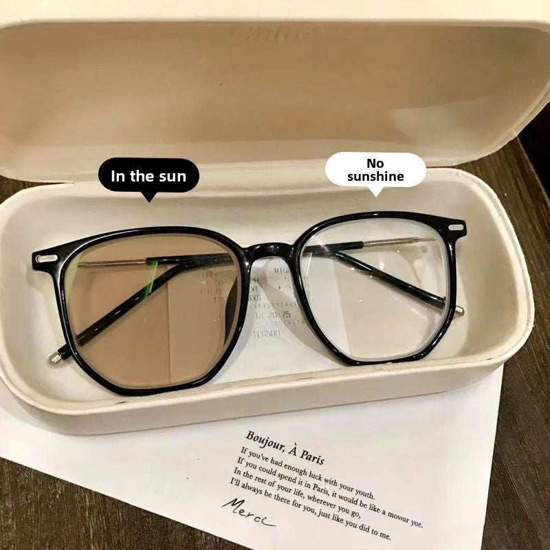 Photochromic Blue Light Protection Glasses Square Frame