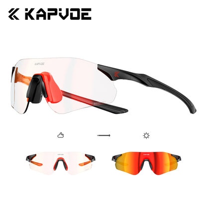 Photochromic Sports Sunglasses Windproof Cycling Glasses