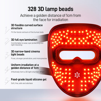 Photon Therapy LED Facial Mask with Neck Care