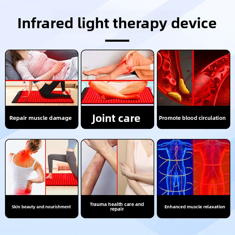 Phototherapy Heating Mat with Red Light and Vibration Massage
