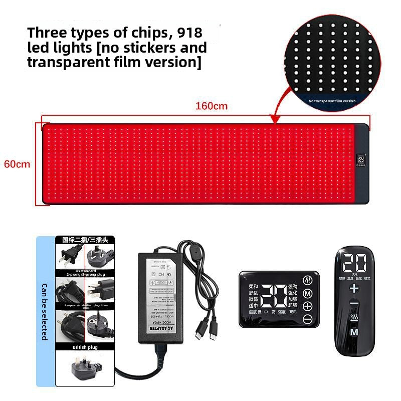 Phototherapy Heating Mat with Red Light and Vibration Massage