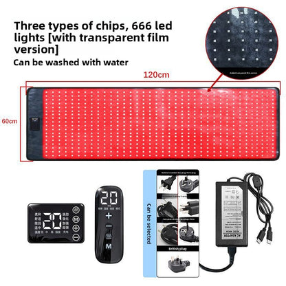 Phototherapy Heating Mat with Red Light and Vibration Massage