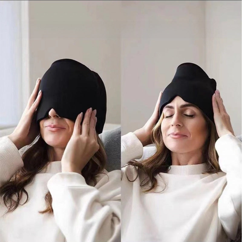 Physical cooling gel headgear