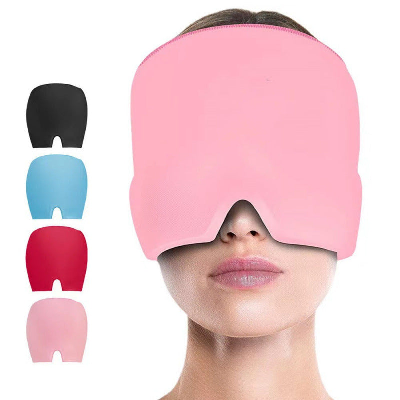 Physical cooling gel headgear