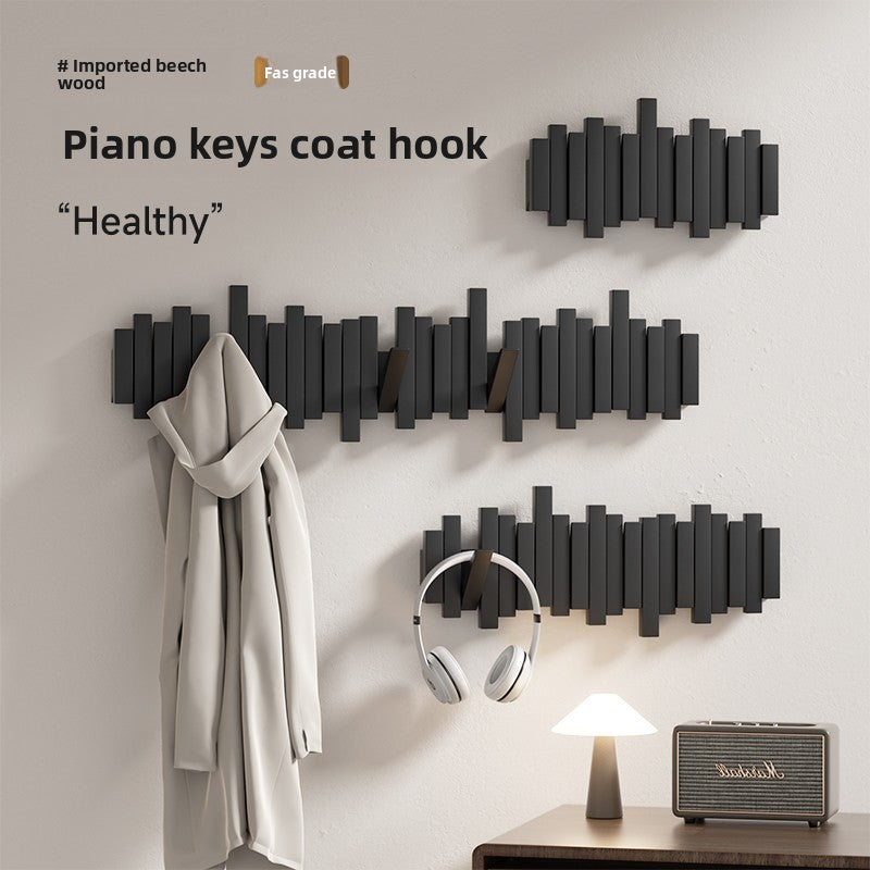 Piano key coat rack