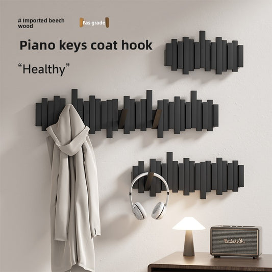 Piano key coat rack