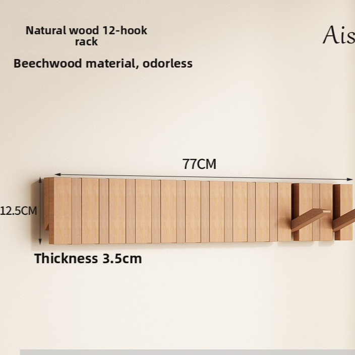 Piano Key Design Wooden Wall Mounted Coat Rack