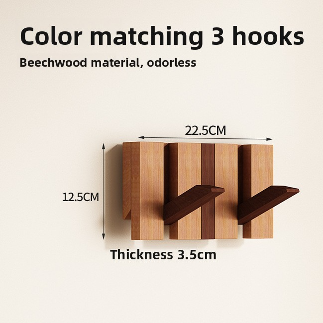 Piano Key Design Wooden Wall Mounted Coat Rack