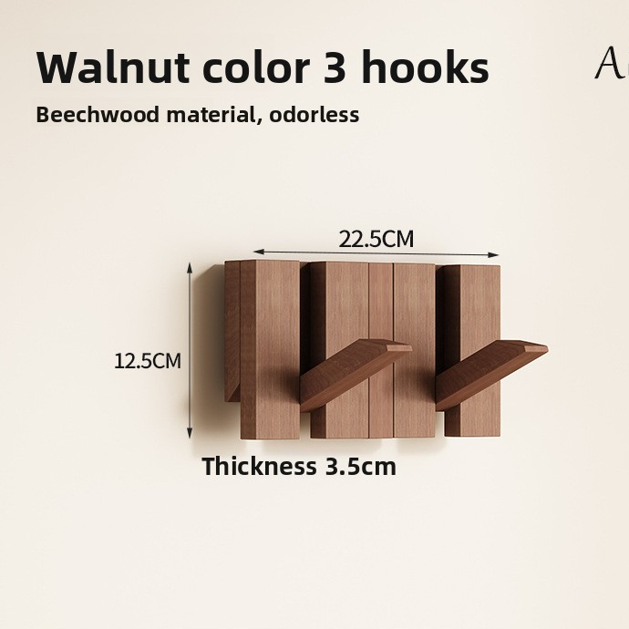 Piano Key Design Wooden Wall Mounted Coat Rack