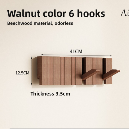 Piano Key Design Wooden Wall Mounted Coat Rack