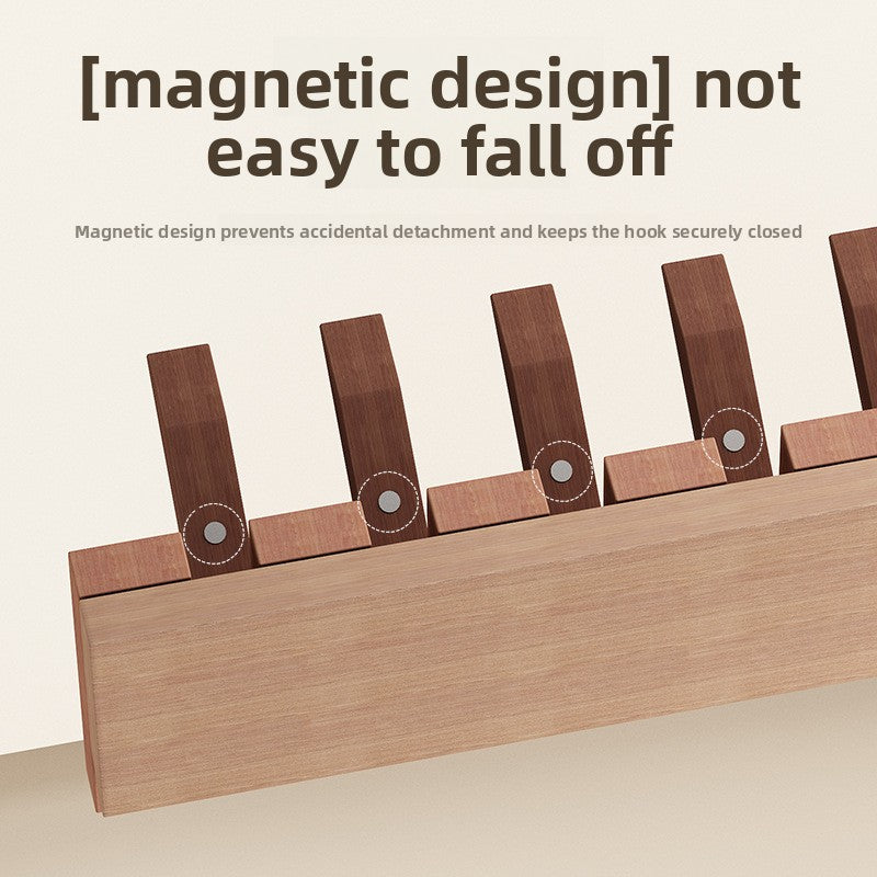 Piano Key Design Wooden Wall Mounted Coat Rack