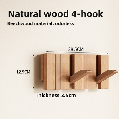 Piano Key Design Wooden Wall Mounted Coat Rack