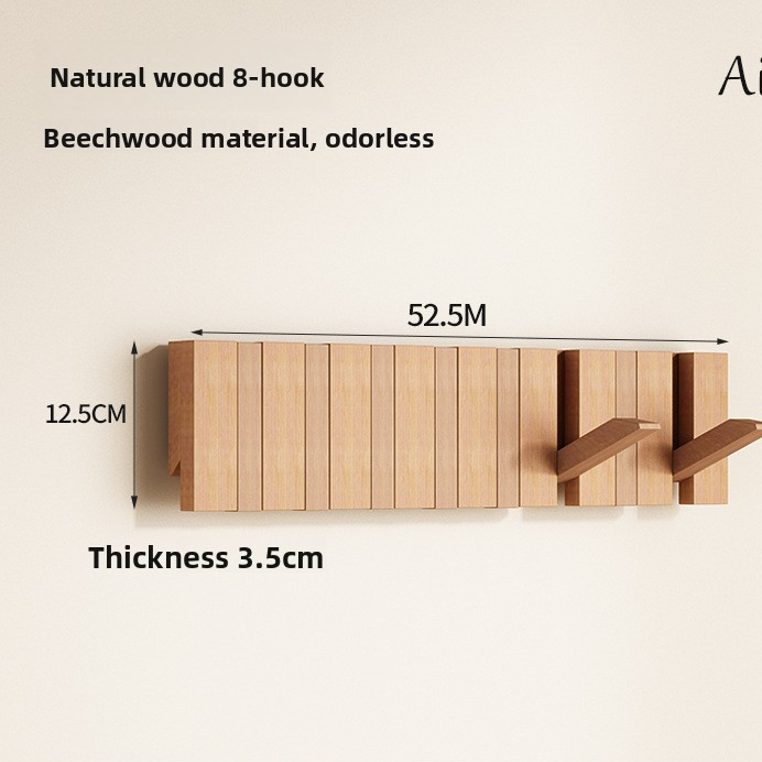 Piano Key Design Wooden Wall Mounted Coat Rack
