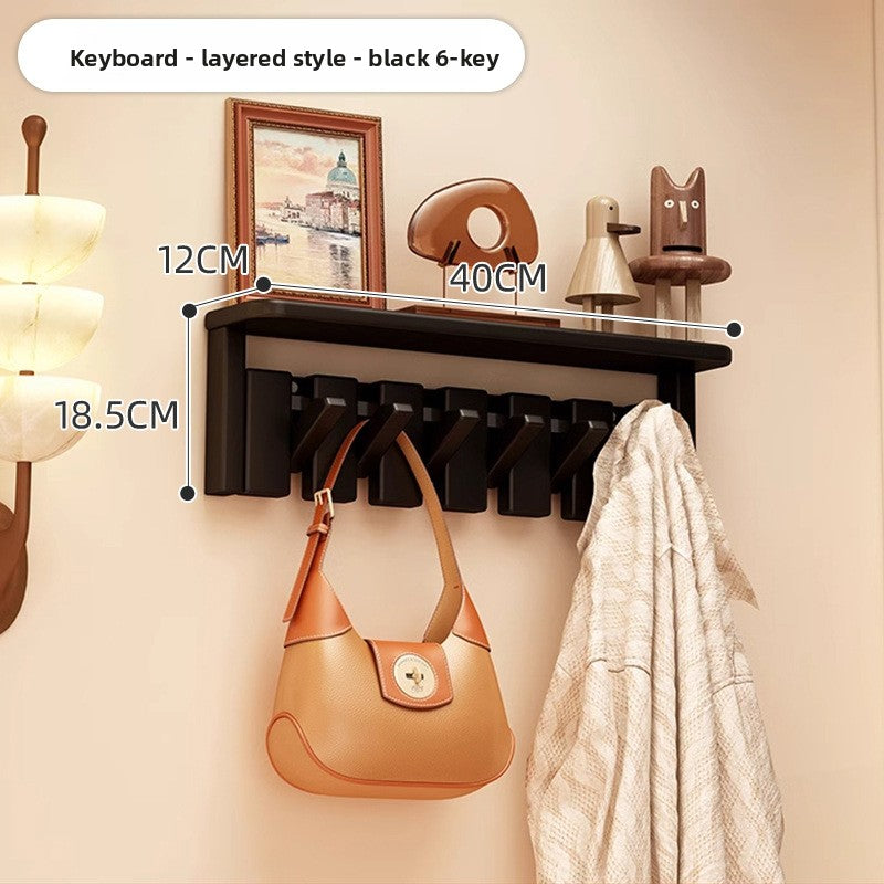 Piano Key Wall Hanger with Storage Shelf