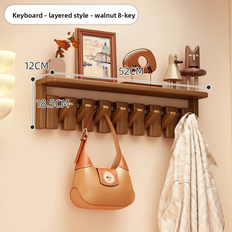 Piano Key Wall Hanger with Storage Shelf