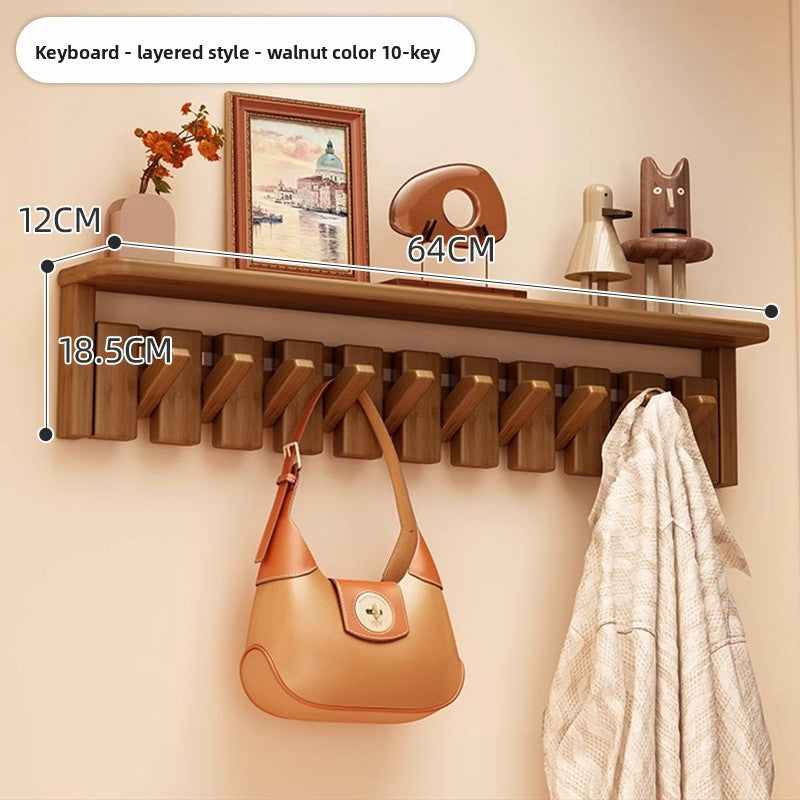 Piano Key Wall Hanger with Storage Shelf