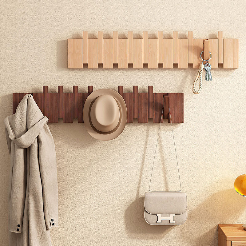 Piano-key wall-mounted coat hook