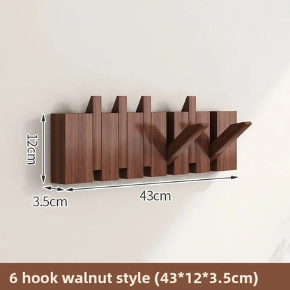 Piano-key wall-mounted coat hook
