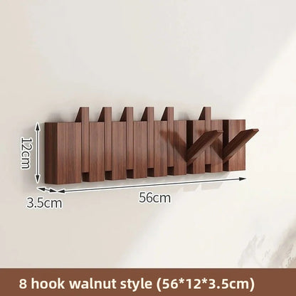 Piano-key wall-mounted coat hook