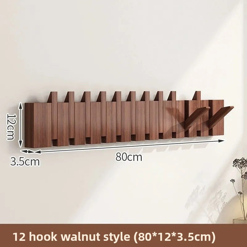 Piano-key wall-mounted coat hook